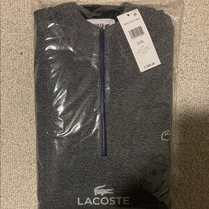 Lacoste Sport Men's Navy Quarter-Zip Sweater, Size XL, Brand New with Tags